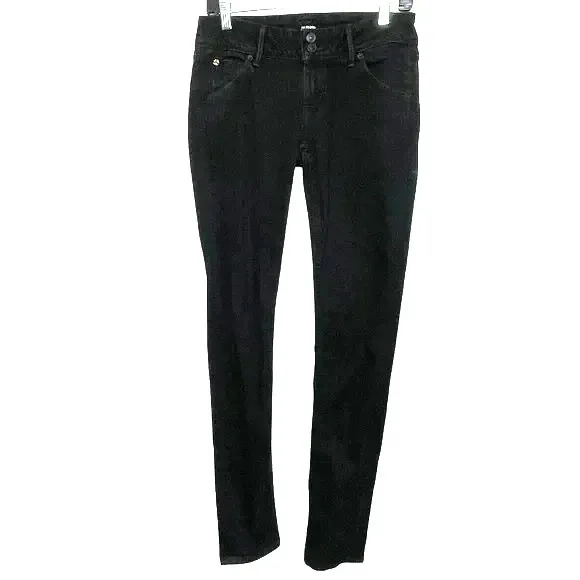 Hudson Collin Women's Black Super Stretch Skinny Jeans Size 26 Streetwear Edgy - Picture 2 of 11